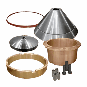 Головные компоненты конусной дробилки Metso серии HP